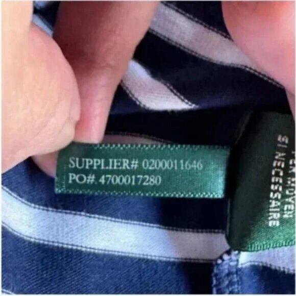 NWT Lauren Ralph Lauren Women's Ponte Knit Stripe Blazer Navy Blue White Size PL - Picture 11 of 13